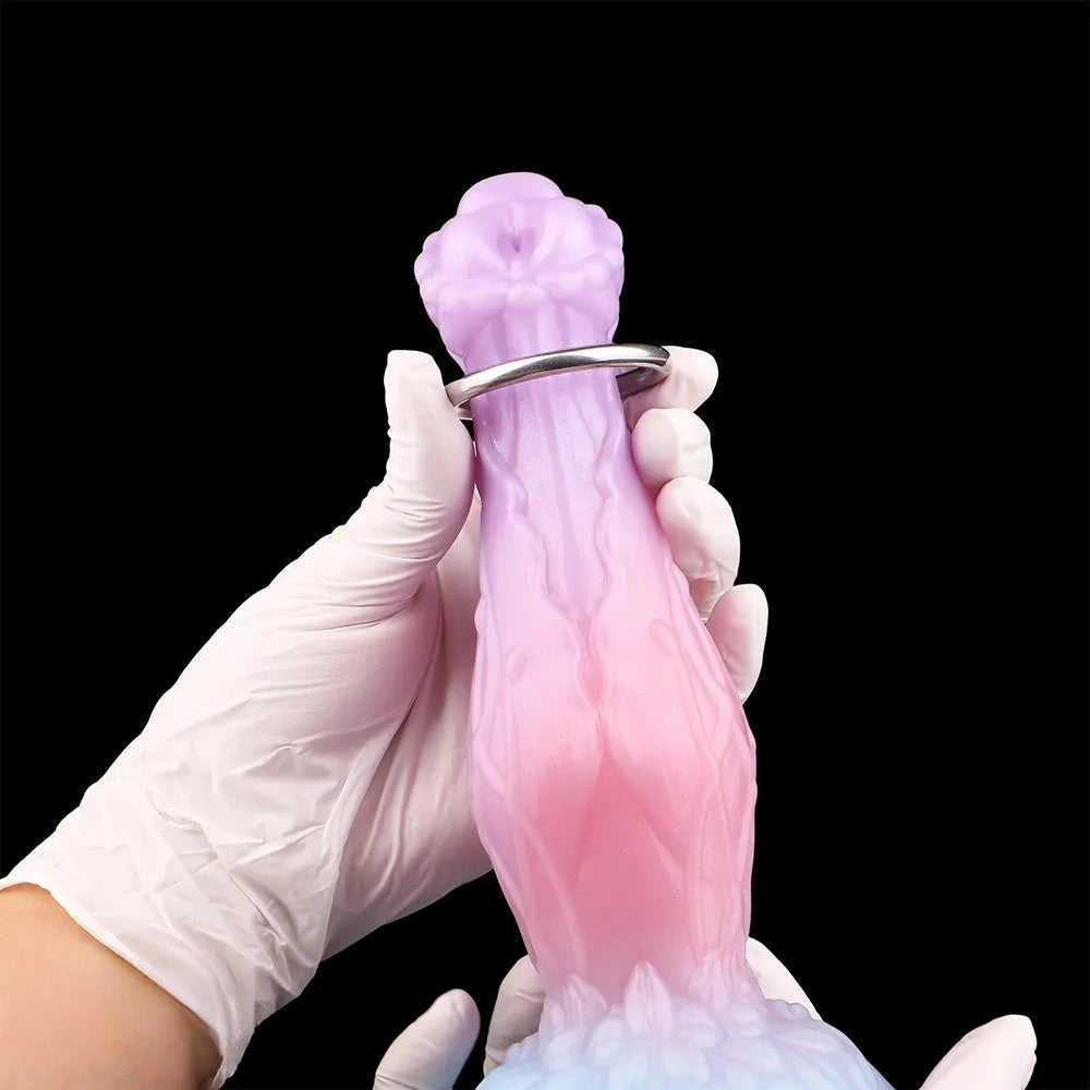 8.3in Inflatable Silicone Soft Fantasy Dildo Adult Toy For Gay Men Sex