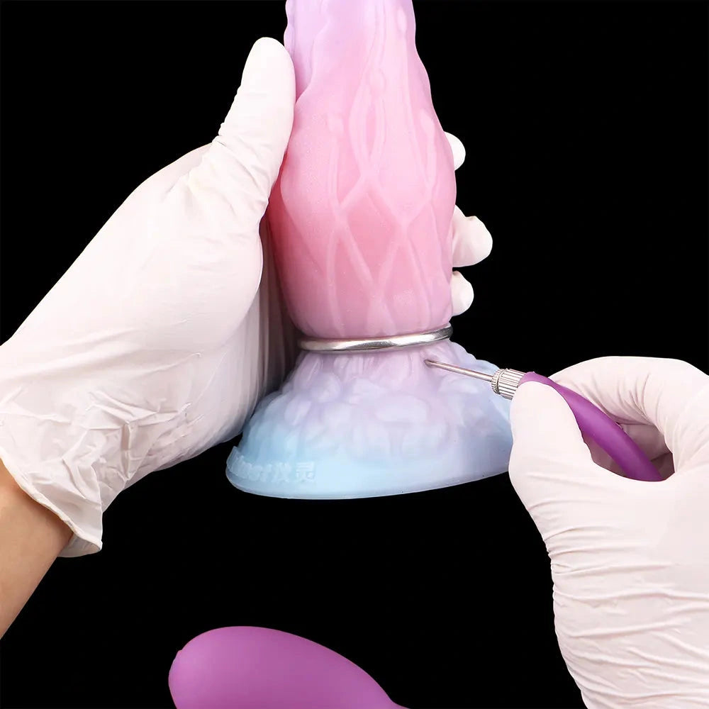 8.3in Inflatable Silicone Soft Fantasy Dildo Adult Toy For Gay Men Sex