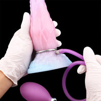 8.3in Inflatable Silicone Soft Fantasy Dildo Adult Toy For Gay Men Sex