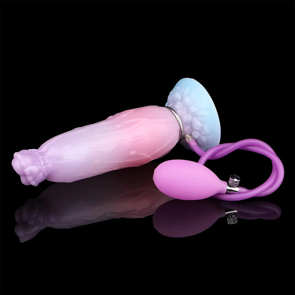 8.3in Inflatable Silicone Soft Fantasy Dildo Adult Toy For Gay Men Sex