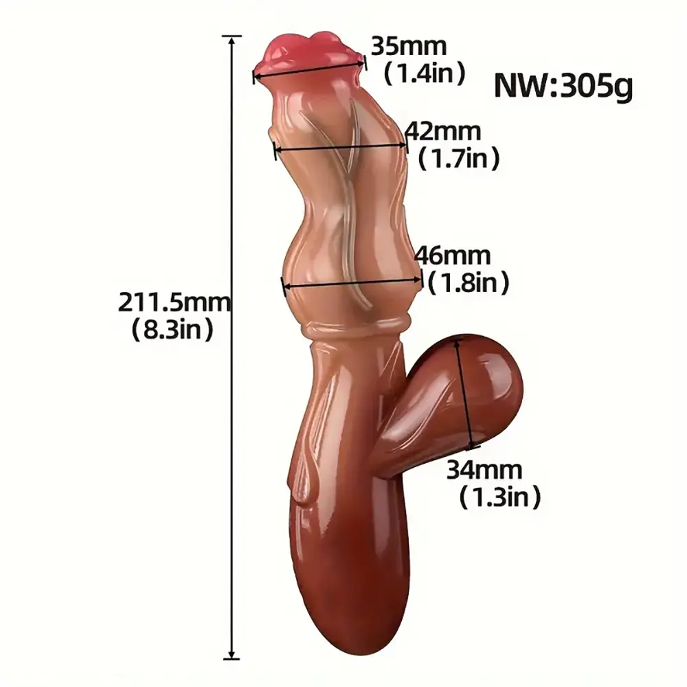 8.3in Liquid Silicone Soft Odd Big Penis Dildo For Adult Erotic Sex Toy