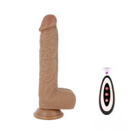8.3in Pure Liquid Silica Gel Wireless Remote Heating Thrusting Dildo