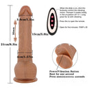 8.3in Pure Liquid Silica Gel Wireless Remote Heating Thrusting Dildo