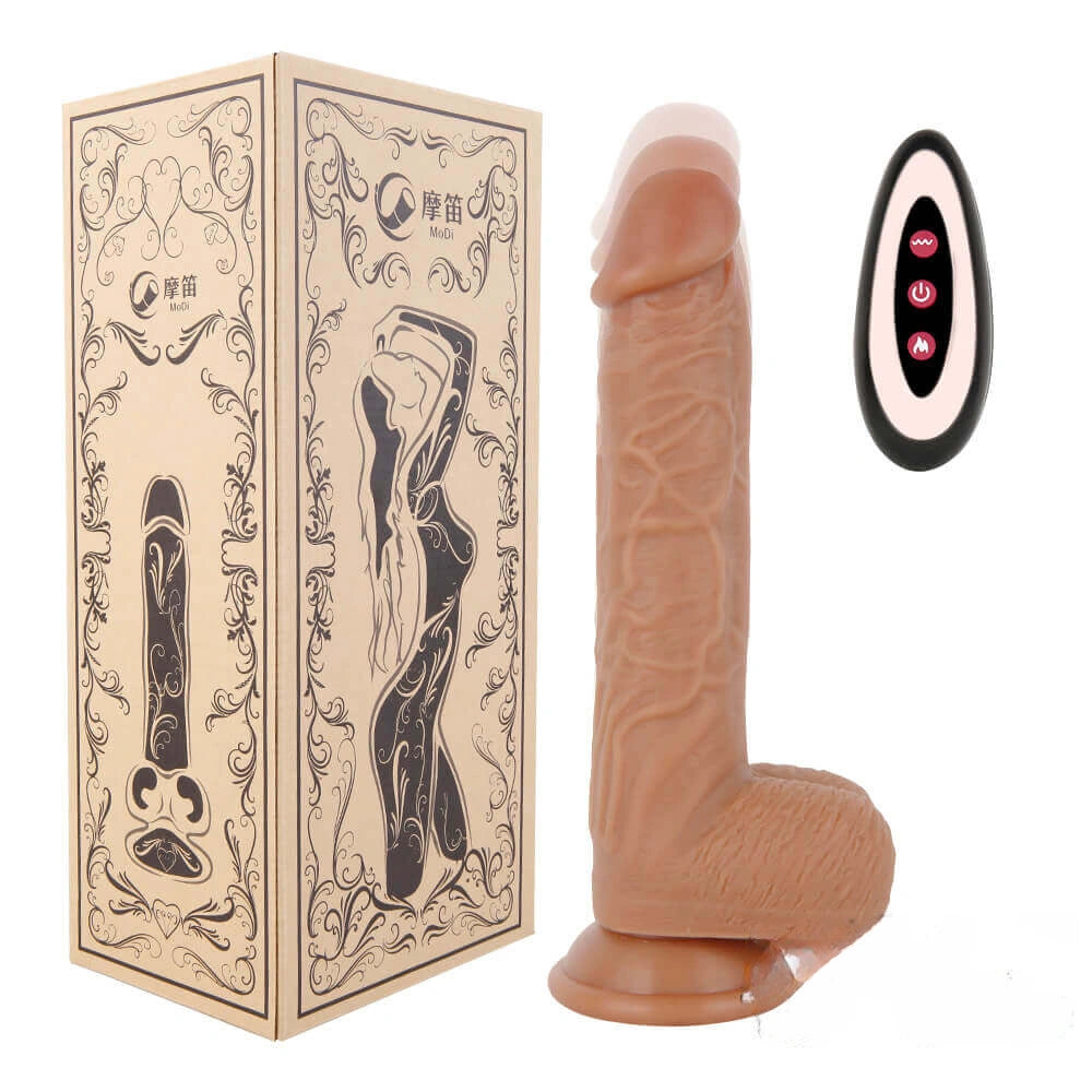 8.3in Pure Liquid Silica Gel Wireless Remote Heating Thrusting Dildo
