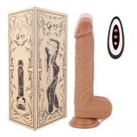 8.3in Pure Liquid Silica Gel Wireless Remote Heating Thrusting Dildo