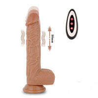 8.3in Pure Liquid Silica Gel Wireless Remote Heating Thrusting Dildo