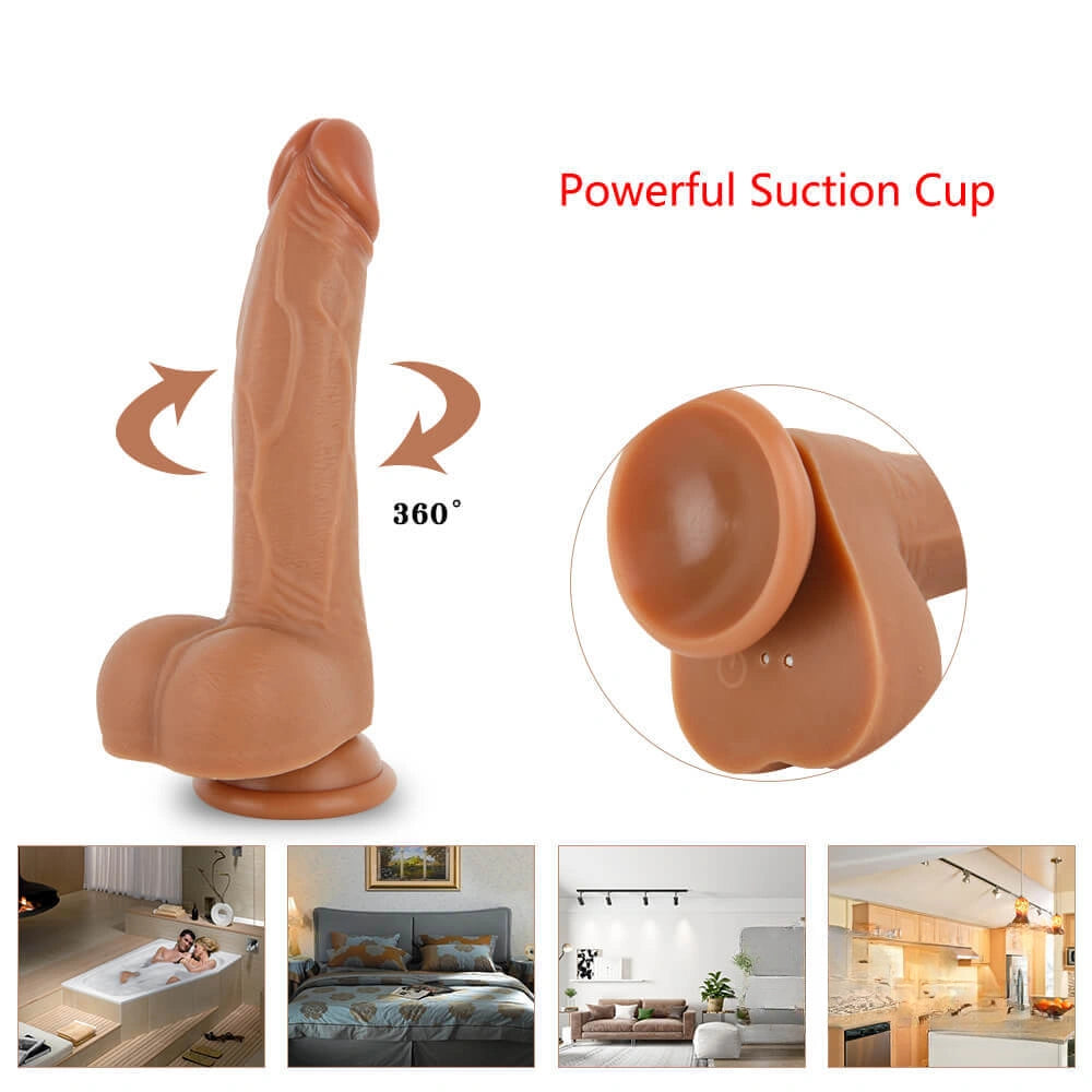 8.3in Remote Control Heating Swing Vibrating Lifelike Dildo For Female