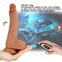 8.3in Remote Control Heating Swing Vibrating Lifelike Dildo For Female