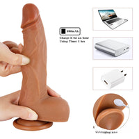 8.3in Remote Control Heating Swing Vibrating Lifelike Dildo For Female