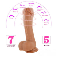 8.3in Remote Control Heating Swing Vibrating Lifelike Dildo For Female
