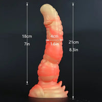 8.3in Silicone Big Soft Monster Odd Dildo For G-spot Anal Stimulation