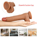 8.3in Silicone Quite Vibrating Thrusting Heating Dildo Women Sex Toy