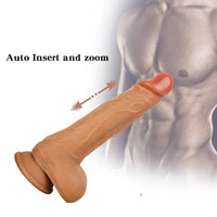 8.3in Silicone Quite Vibrating Thrusting Heating Dildo Women Sex Toy