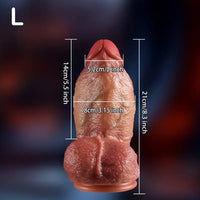 8.3in Silicone Soft Thick Penis Solid Color Dildo For G-spot Stimulation