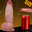 8.3in Soft Thick Dildo Real Skin Dual Density Silicone G-Spot Stimulator