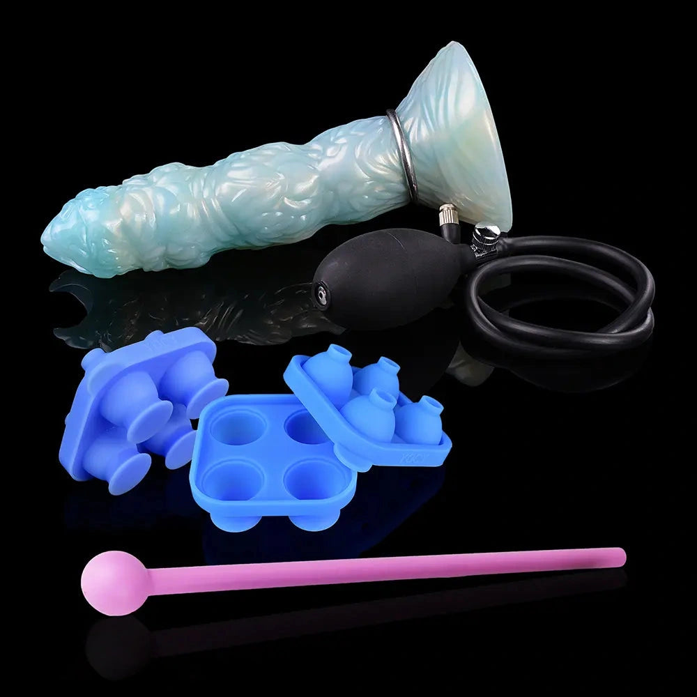 8.42in Adult Masturbation Pleasure Ovipositor Egg Laying Inflatable Dildo