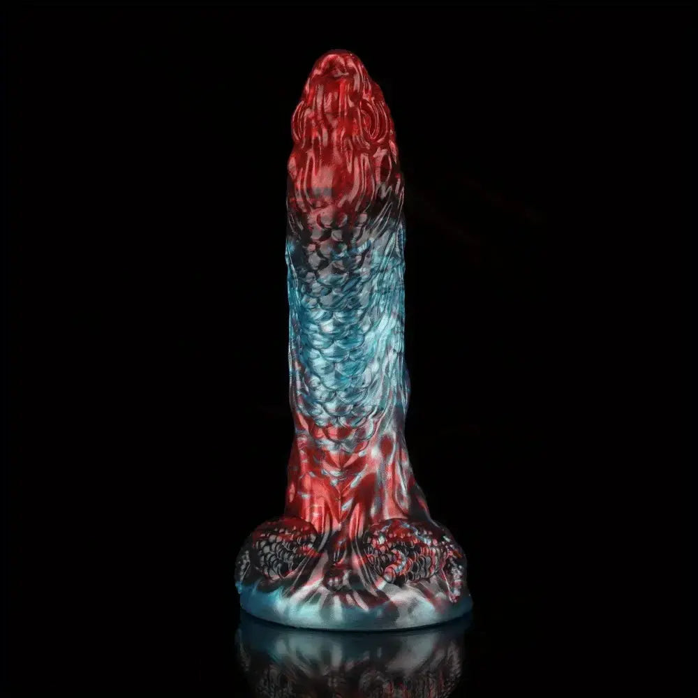 8.43in 10.23in Soft-on Hard Inside Silicone Fantasy Dragon Manual Dildo