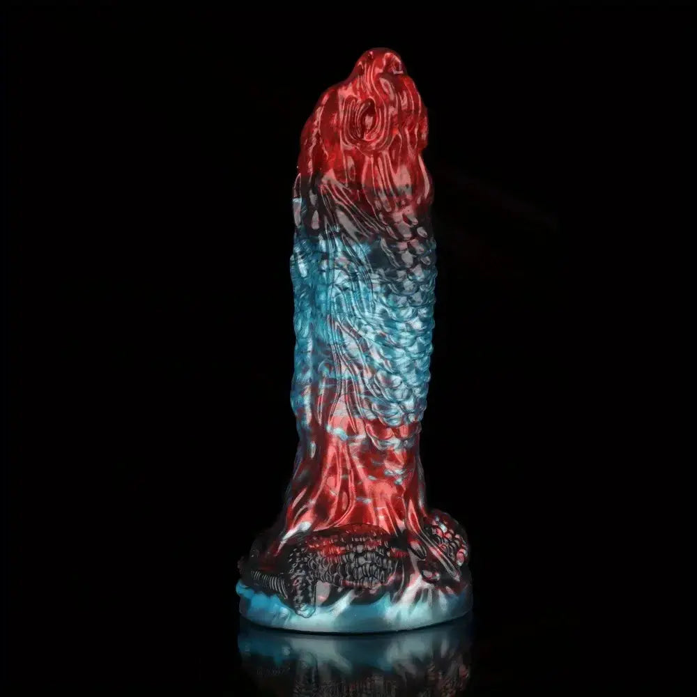 8.43in 10.23in Soft-on Hard Inside Silicone Fantasy Dragon Manual Dildo