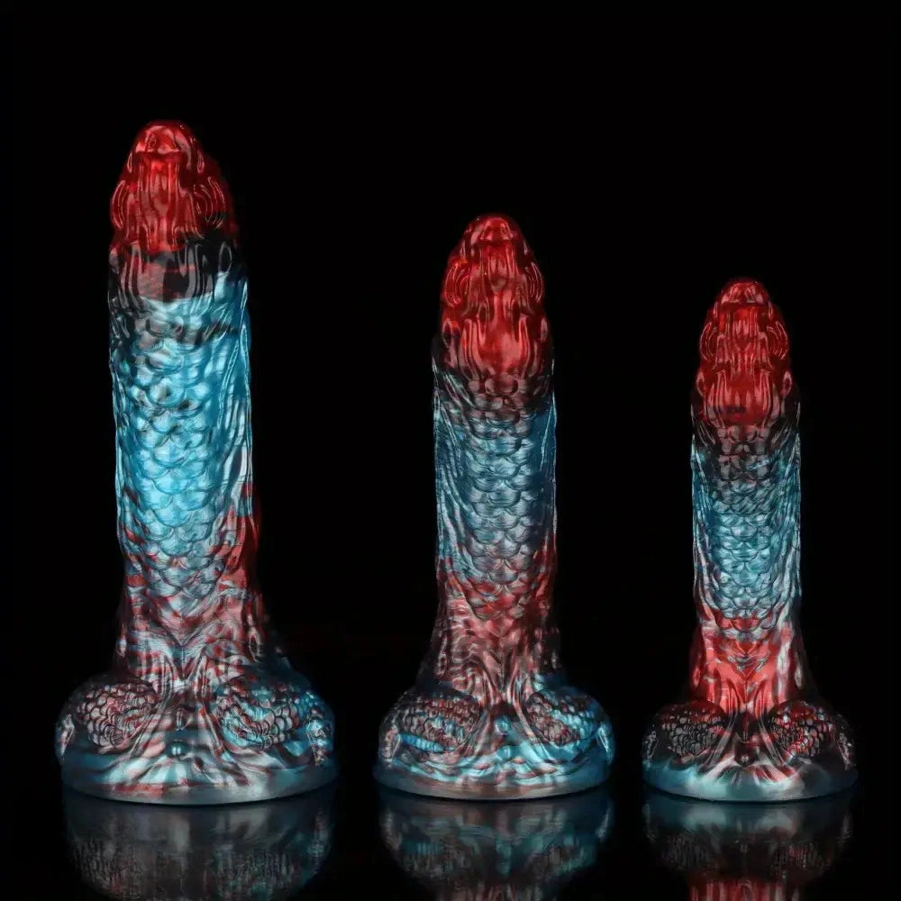 8.43in 10.23in Soft-on Hard Inside Silicone Fantasy Dragon Manual Dildo