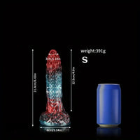 8.43in 10.23in Soft-on Hard Inside Silicone Fantasy Dragon Manual Dildo