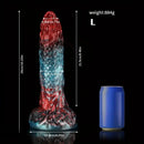8.43in 10.23in Soft-on Hard Inside Silicone Fantasy Dragon Manual Dildo