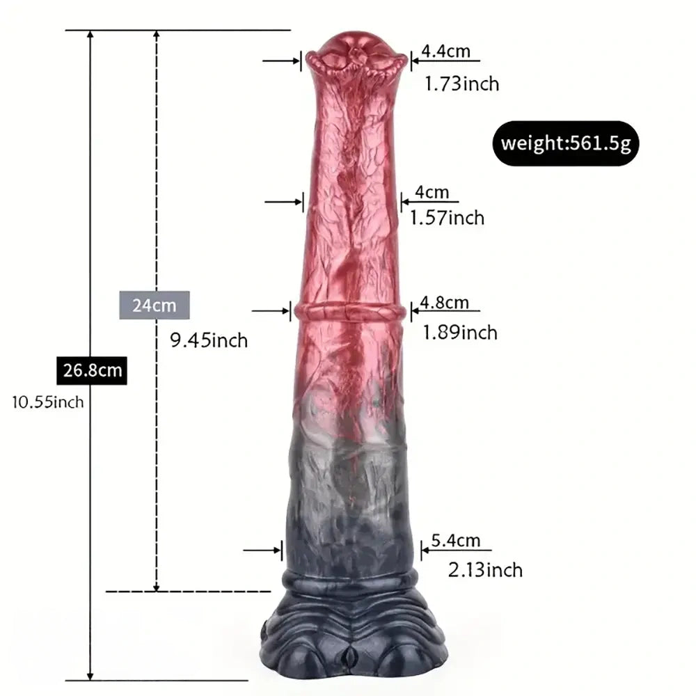 8.43in 10.55in 11.18in 11.22in 12.01in Silicone Soft Horse Big Thick Dildo