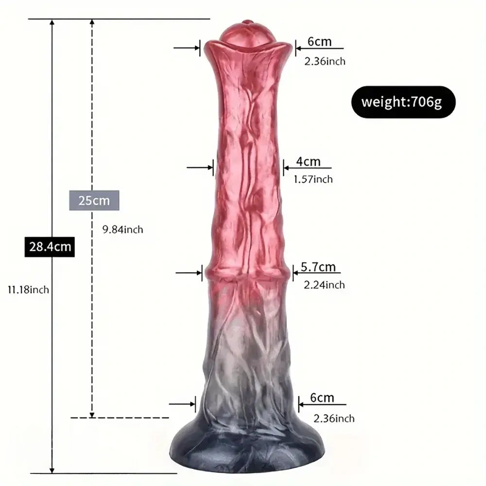 8.43in 10.55in 11.18in 11.22in 12.01in Silicone Soft Horse Big Thick Dildo