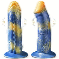 8.43in Fantasy Dildo Vibrator Zipper Monster Thick Dildo Adult Sex Toy