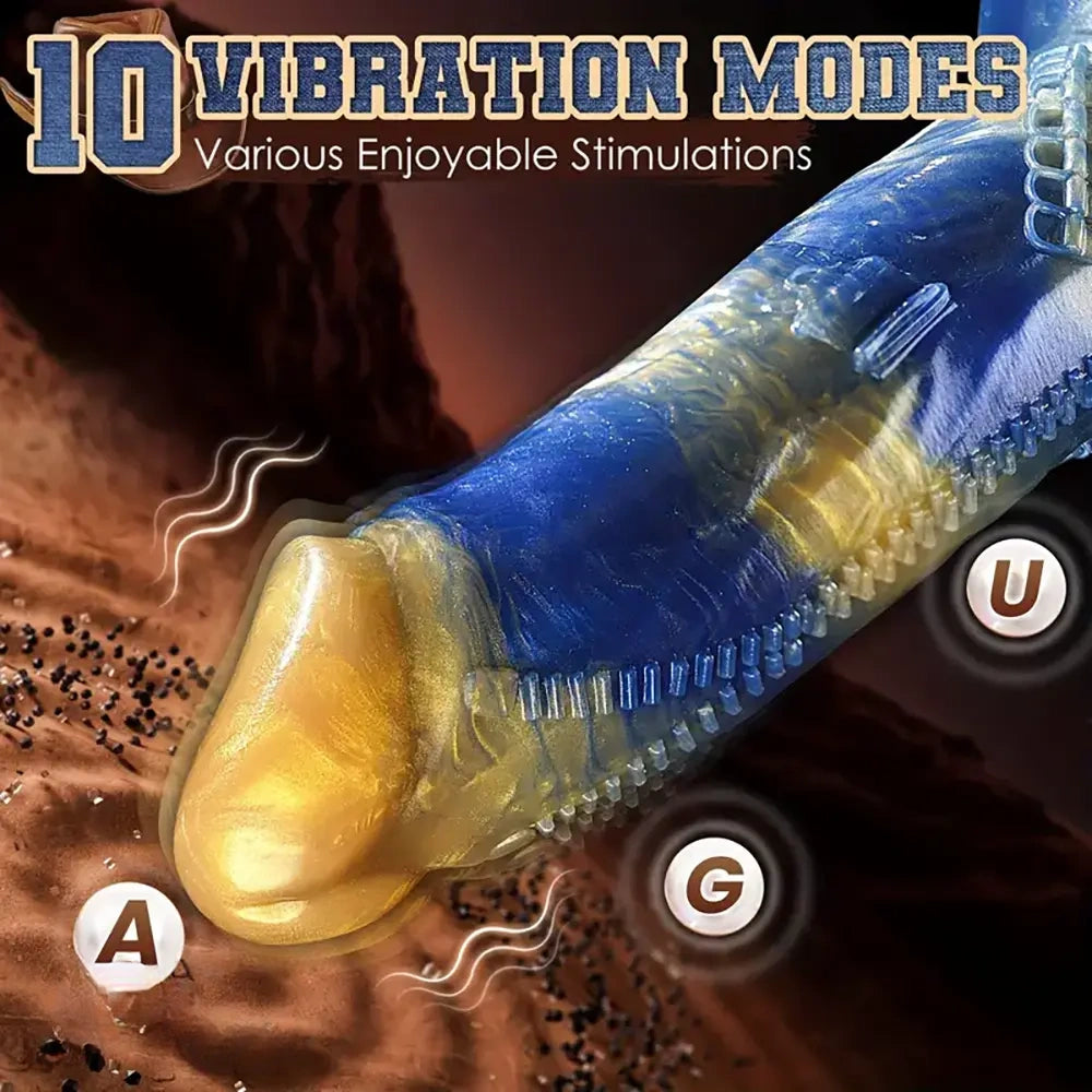 8.43in Fantasy Dildo Vibrator Zipper Monster Thick Dildo Adult Sex Toy