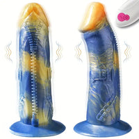8.43in Fantasy Dildo Vibrator Zipper Monster Thick Dildo Adult Sex Toy