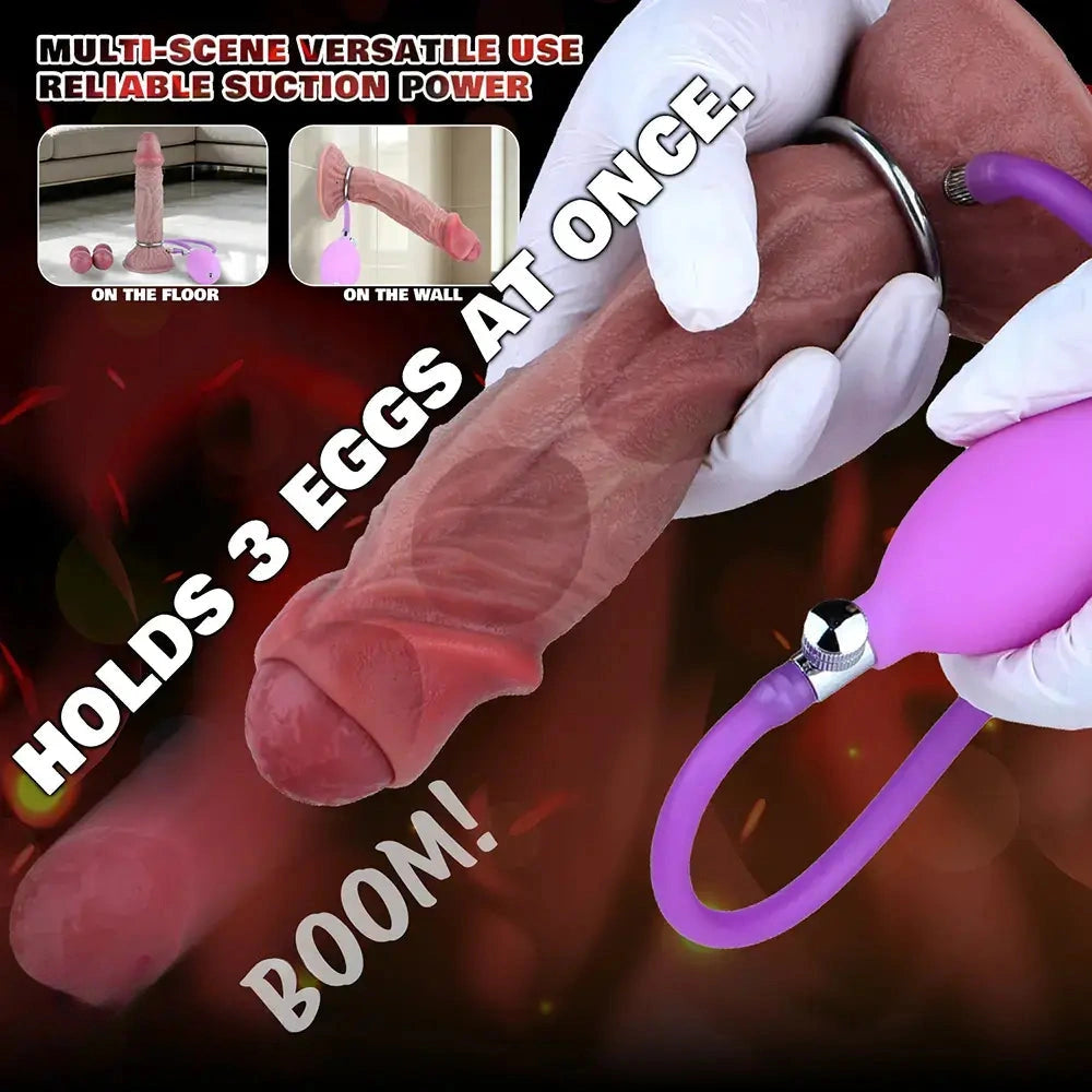 8.44in Realistic Skin Ovipositor Platinum Silicone Dildo Intimate Accessory
