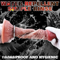 8.44in Realistic Skin Ovipositor Platinum Silicone Dildo Intimate Accessory