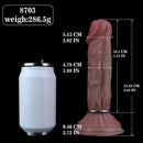 8.44in Realistic Skin Ovipositor Platinum Silicone Dildo Intimate Accessory