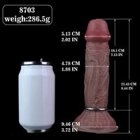 8.44in Realistic Skin Ovipositor Platinum Silicone Dildo Intimate Accessory
