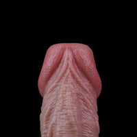 8.44in Realistic Skin Ovipositor Platinum Silicone Dildo Intimate Accessory