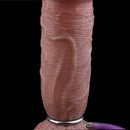 8.44in Realistic Skin Ovipositor Platinum Silicone Dildo Intimate Accessory