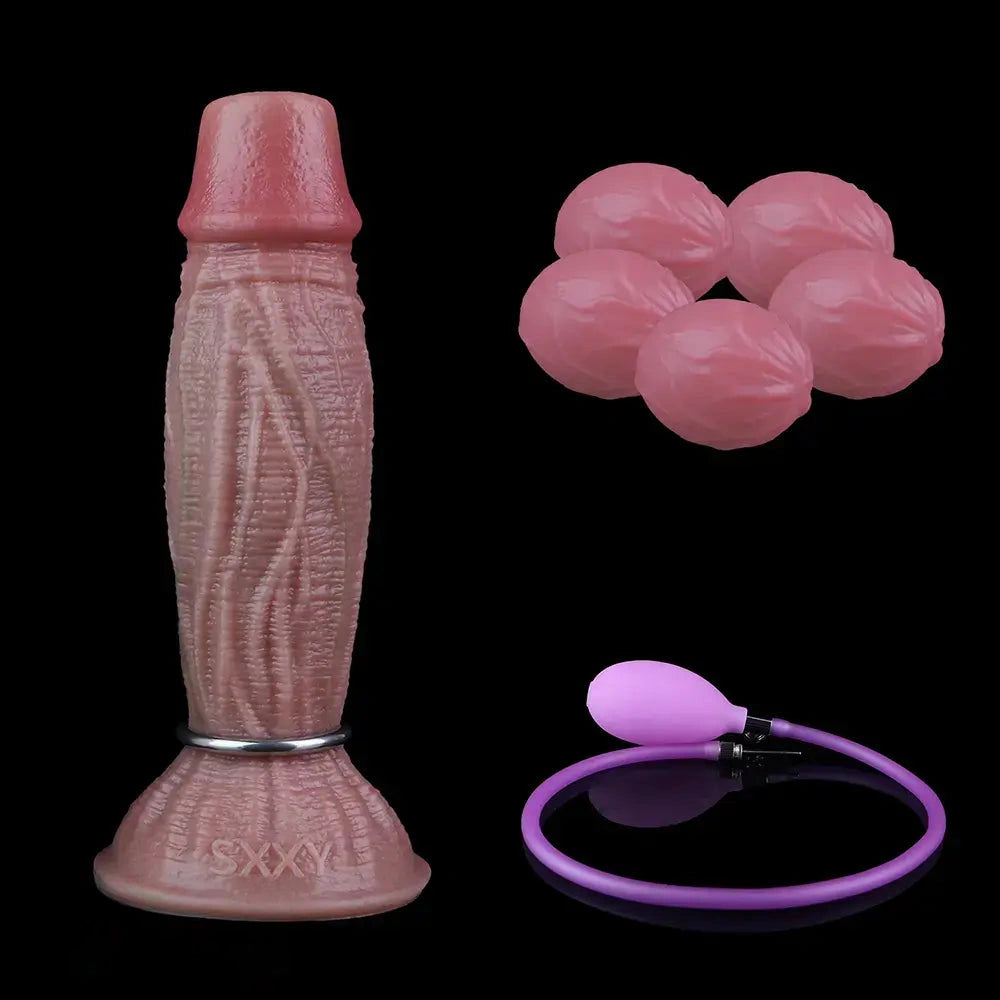 8.45in Ovipositor Platinum Silicone Dildo Soft Realistic Silicone Intimate Toy