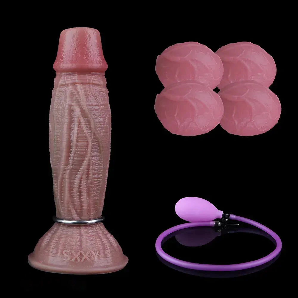 8.45in Ovipositor Platinum Silicone Dildo Soft Realistic Silicone Intimate Toy