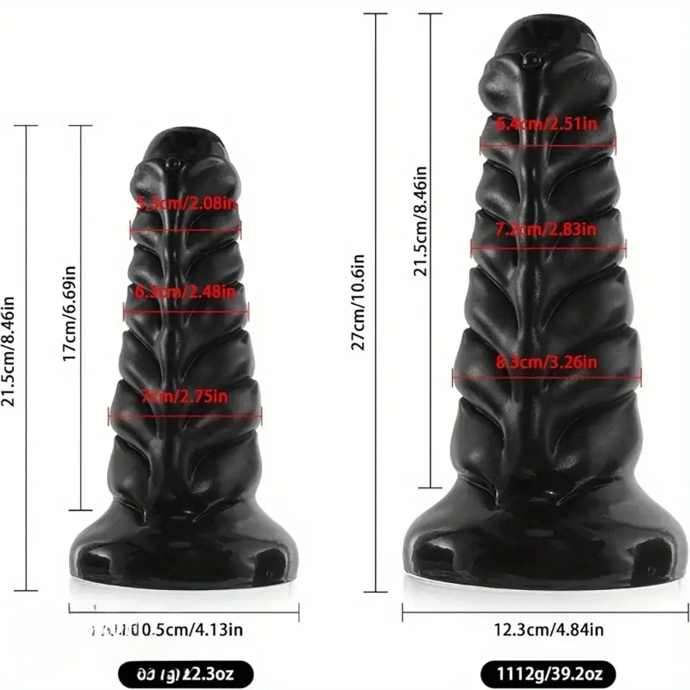 8.46in 10.6in Thick Black Suction Cup Large Adult Sex Toy Dildo For Women