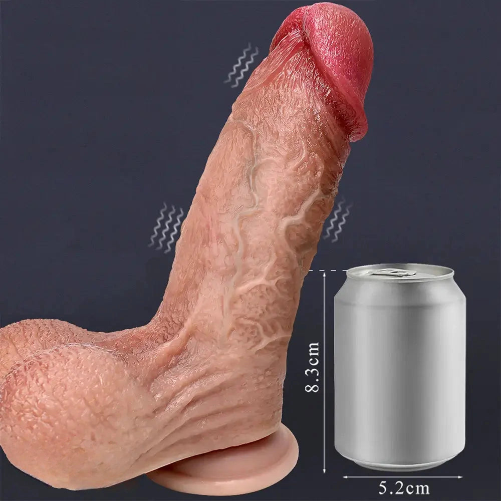 8.46in 6.69in Hands-Free Strong Sucker Big Dildo Penis Sex Toy For Clit
