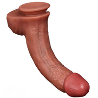8.46in 9.25in 10.23in 11.22in Real Skin Curved Big Dildo For Prostate G-Spot