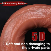8.46in 9.25in 10.23in 11.22in Real Skin Curved Big Dildo For Prostate G-Spot