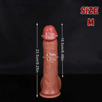 8.46in 9.25in 10.23in 11.22in Real Skin Curved Big Dildo For Prostate G-Spot