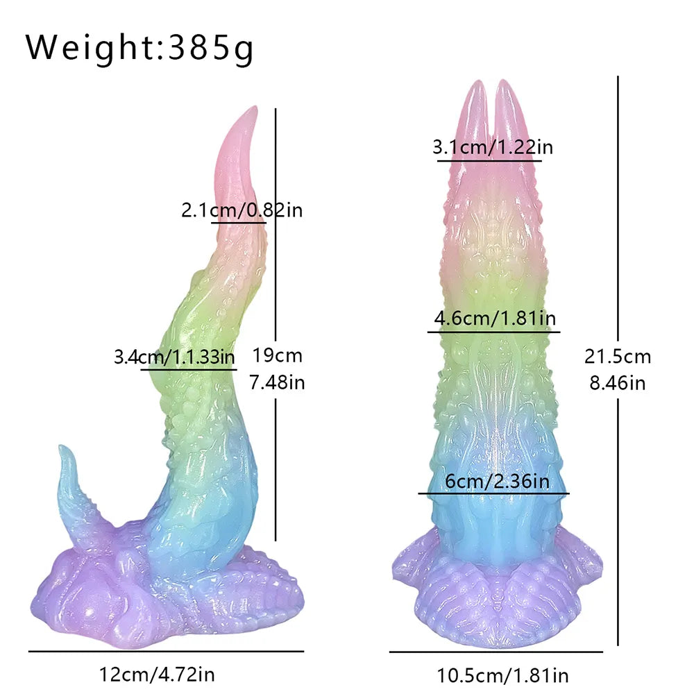 8.46in 9.25in Monster Fantasy Silicone Dildo Massage For Women Cock