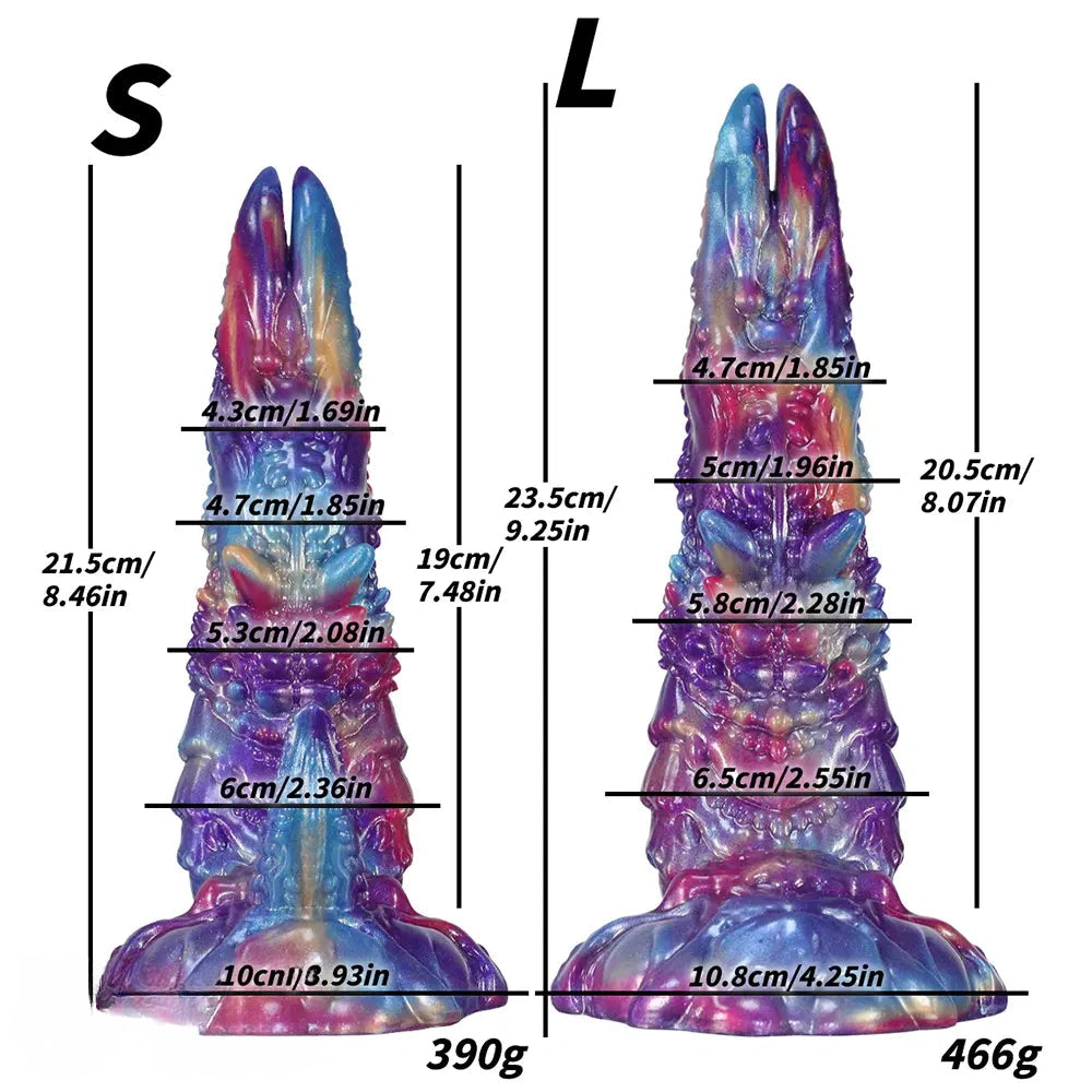 8.46in 9.25in Monster Fantasy Silicone Dildo Massage For Women Cock