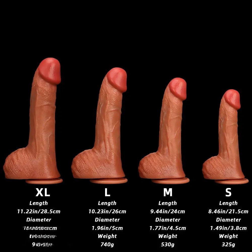 8.46in 9.44in 10.23in 11.22in Multiple Sizes Ultra-soft Large Silicone Dildo