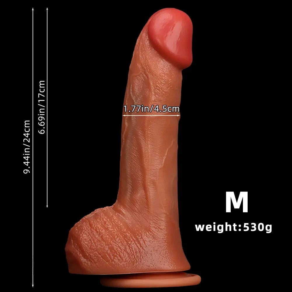 8.46in 9.44in 10.23in 11.22in Multiple Sizes Ultra-soft Large Silicone Dildo