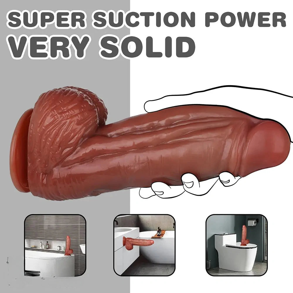 8.46in 9.45in Dual Density Silicone Soft Big Dildo For Female Masturbate