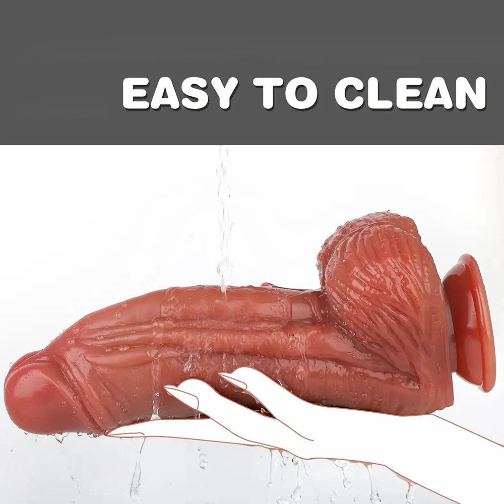 8.46in 9.45in Dual Density Silicone Soft Big Dildo For Female Masturbate