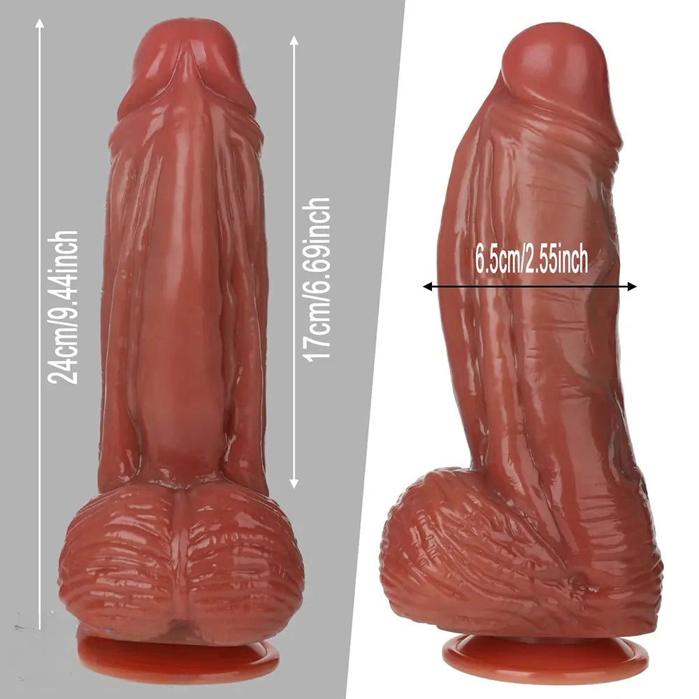 8.46in 9.45in Dual Density Silicone Soft Big Dildo For Female Masturbate